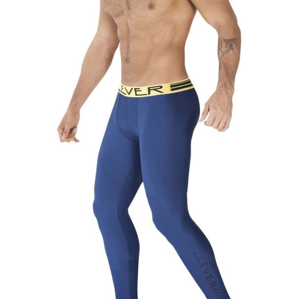 Clever 0372 Ideal Athletic Pants Long Johns Blue - Picture 3 of 3